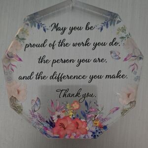 Floral Accents Inspirational Plaque